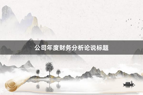 公司年度财务分析论说标题